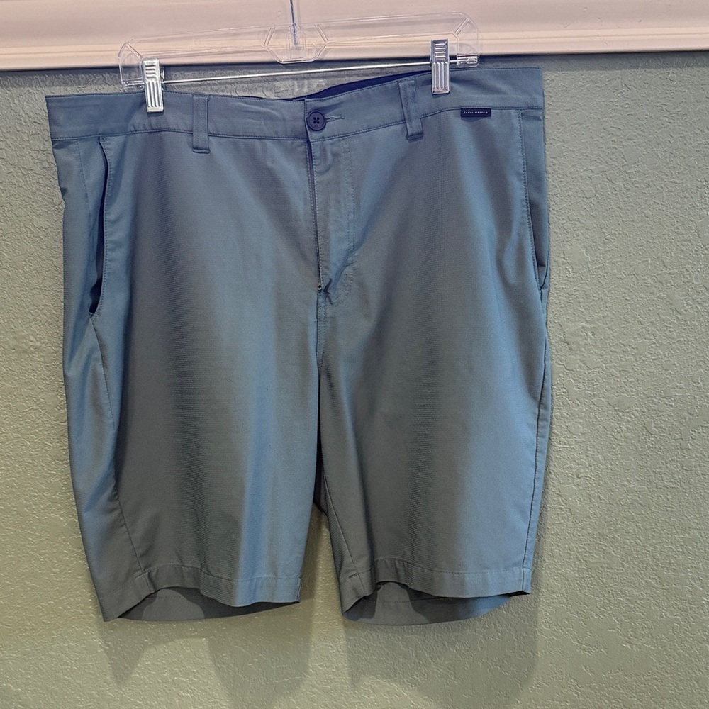 Travis Mathew Green Flat Front Shorts
